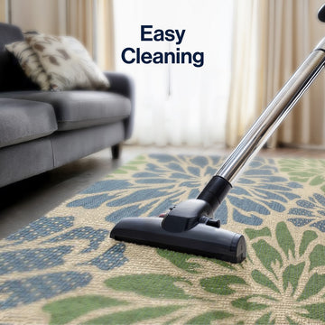 Zinnia Modern Floral Textured Weave Indoor/outdoor Round Rug